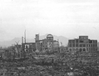 Photograph of Hiroshima after the atomic bomb.