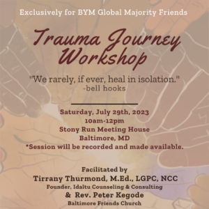 Trauma Journey Workshop flier