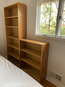 Bookshelves - there are several to choose from"