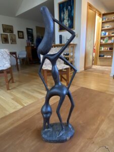 Abstract Sculpture (18.5" tall), Black Ebony"