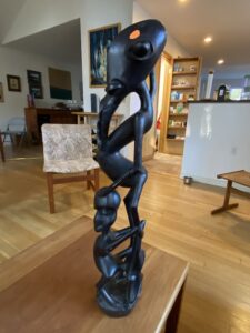 Abstract Sculpture (27" tall), Black Ebony"